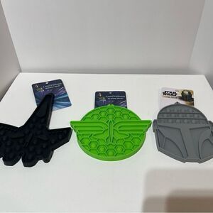 Disney Star Wars and Buzz Lightyear Silicone Trivets Set of 3 NWT